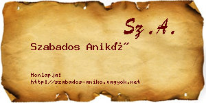 Szabados Anikó névjegykártya